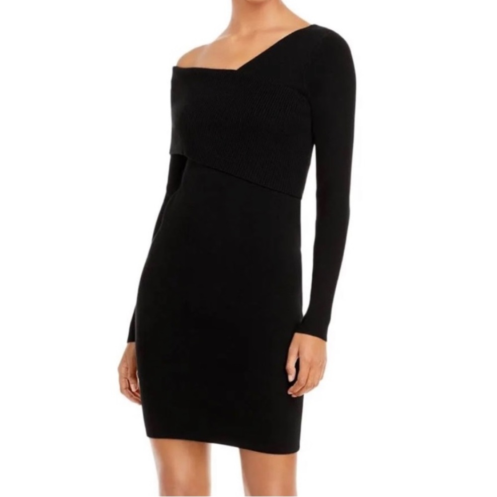Revolve Line & Dot Womens Black Off the Shoulder Sylvie Dress Size S